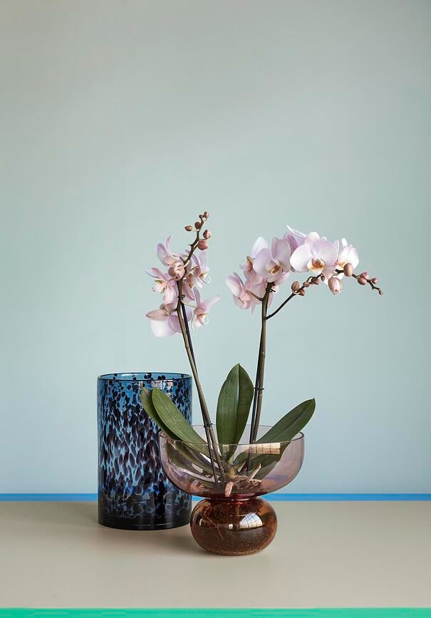 Hübsch Vaza ružičasto-narančasta staklena