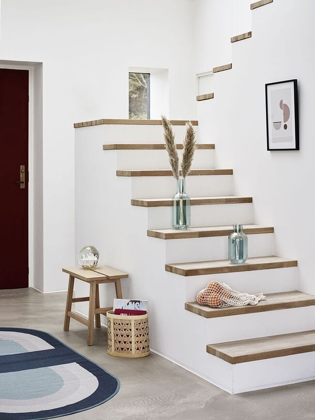 Hübsch Vaza 33 cm prozirna zelena