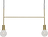 Hübsch Viseća Lampa dvostruka zlatna