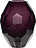 Jarrón facetado Hübsch, morado