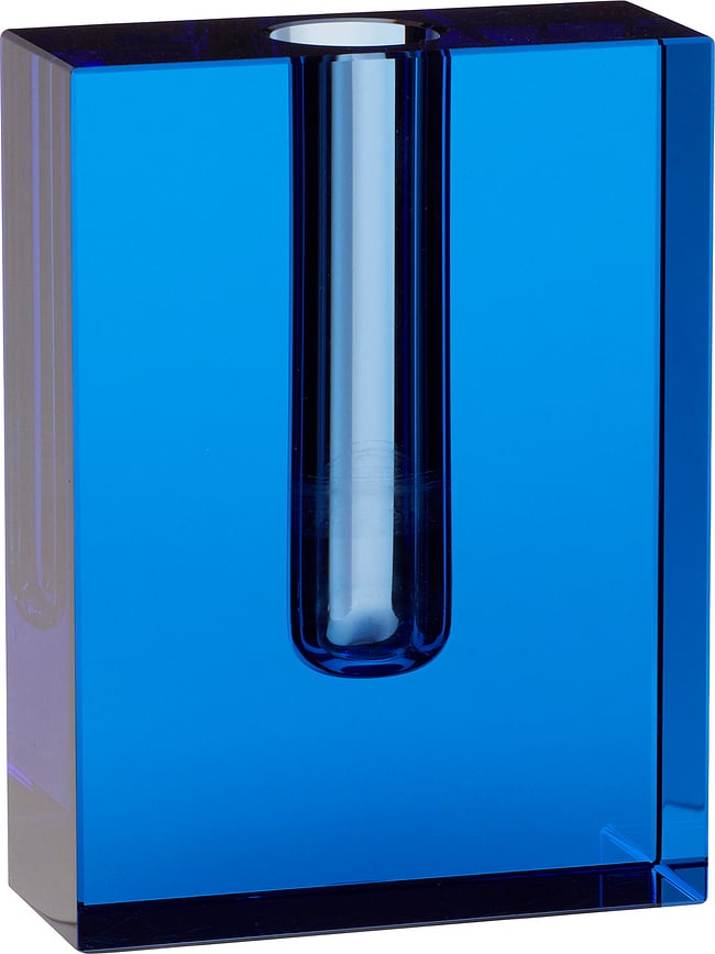 Jarrón Hübsch, rectangular, azul