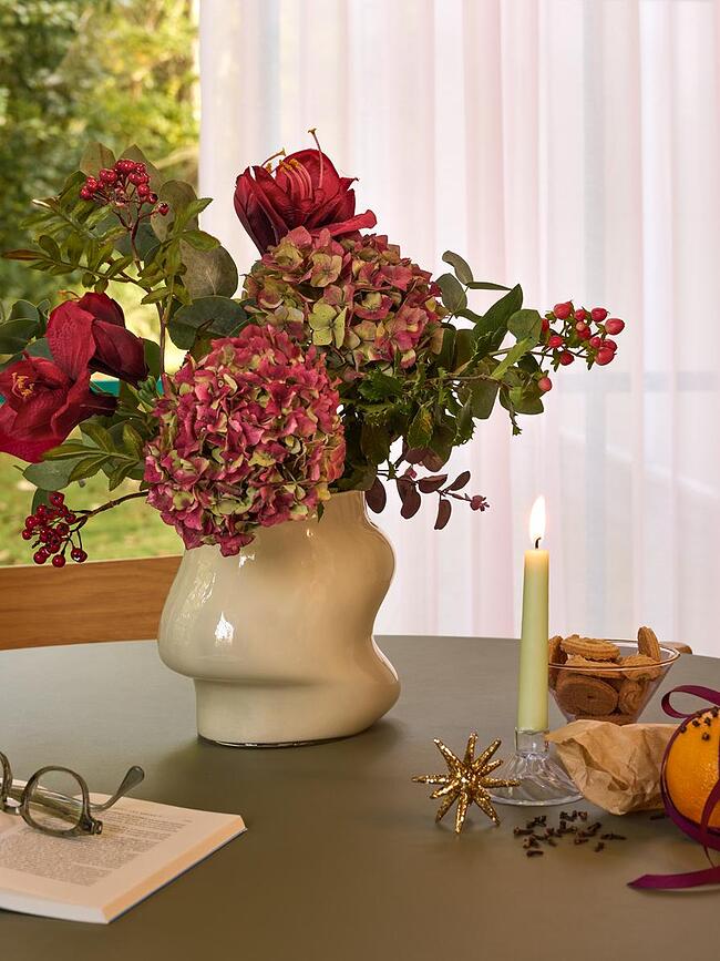 Jarrón Lote 20 cm, color arena