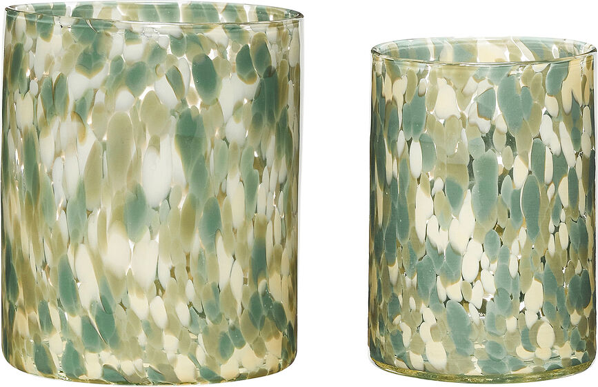 Jarrones Luce, verdes, 2 unidades