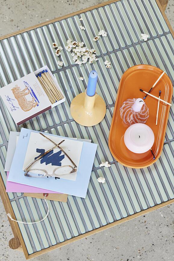 Kindred Bougeoirs pour bougies classiques, gris clair, Lot de 2