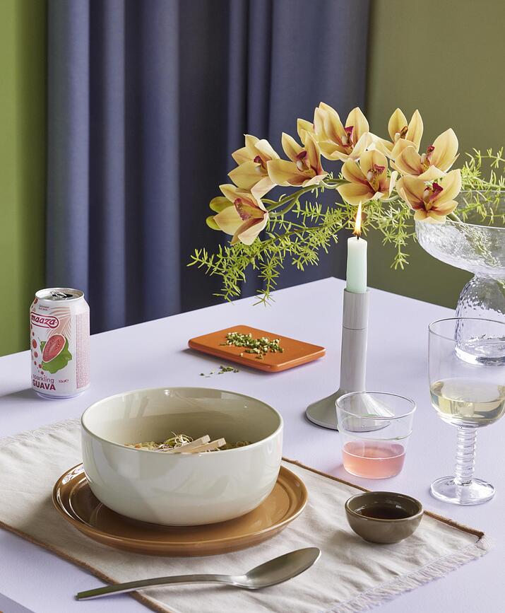 Kindred Bougeoirs pour bougies classiques, gris clair, Lot de 2