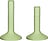 Kindred Candle holders for taper candles light green 2 pcs
