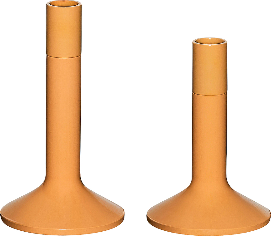 Kindred Svečniki za klasične sveče, oranžni, 2 kosa