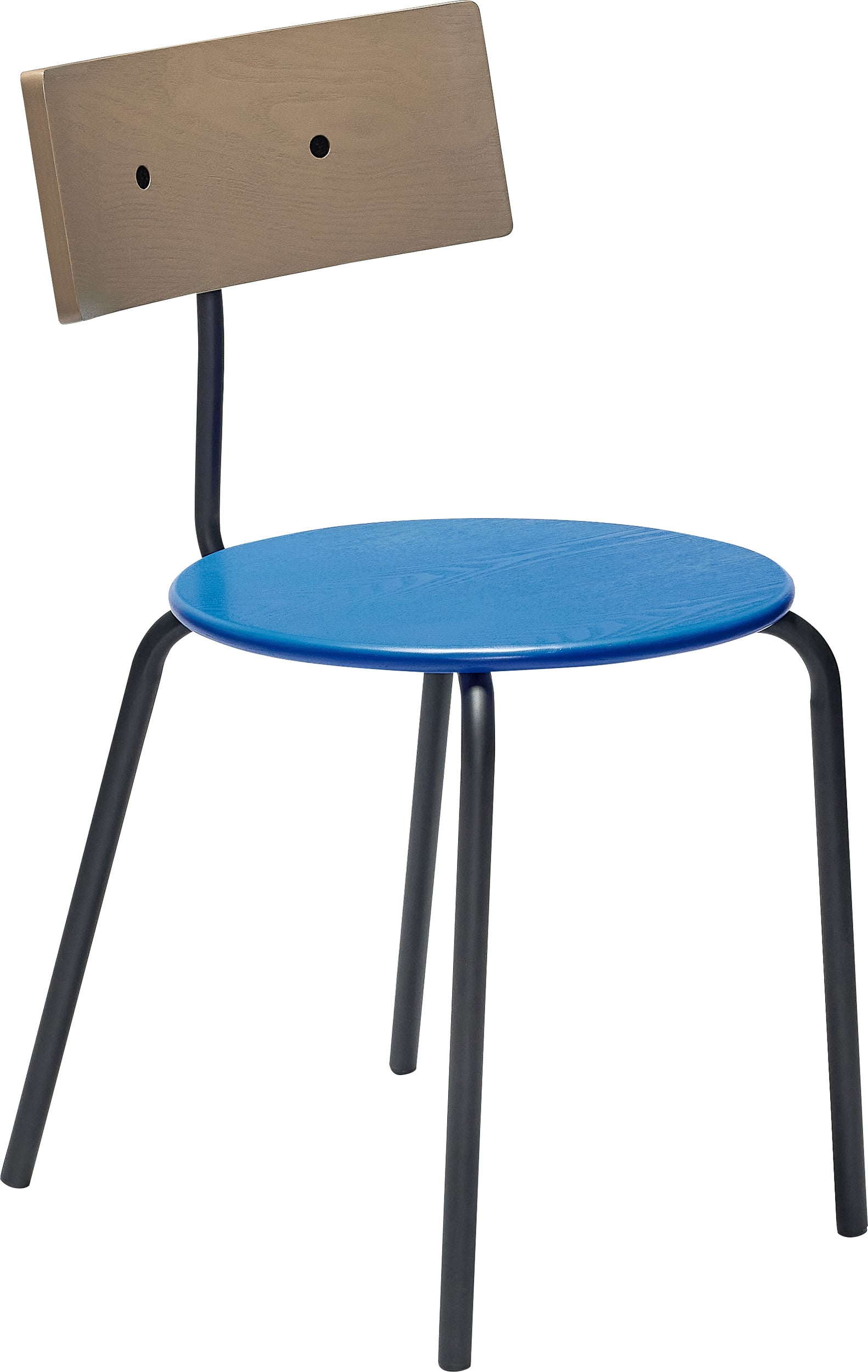 Koi Stuhl, blau-braun, holz