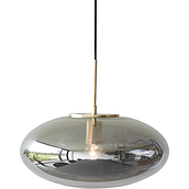Lampă de tavan Hübsch ovală sticlă fumurie