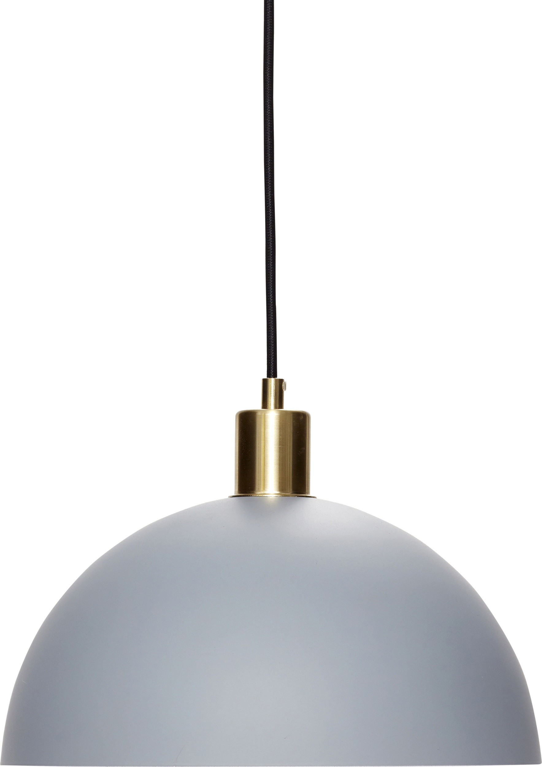 Lampa wisząca Hübsch jasnoszara zaokrąglony klosz