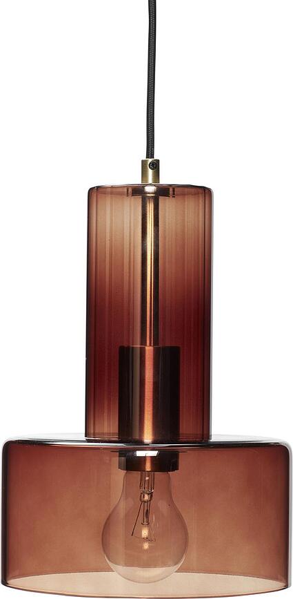 Lampada pensile Hübsch 27 cm marroncina vetrata