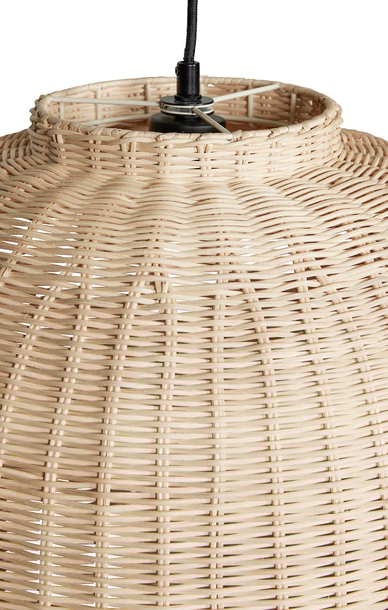 Lámpara Colgante de ratán Chand, ovalada, 45 x 75 cm