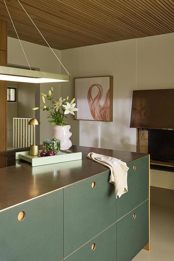 Lámpara de Mesa inalámbrica de latón cepillado Taten, 30 cm