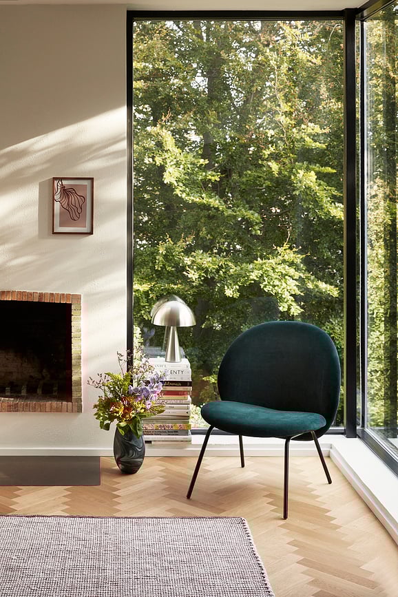 Lámpara de Mesa de metal Hübsch, 33 cm, plateada