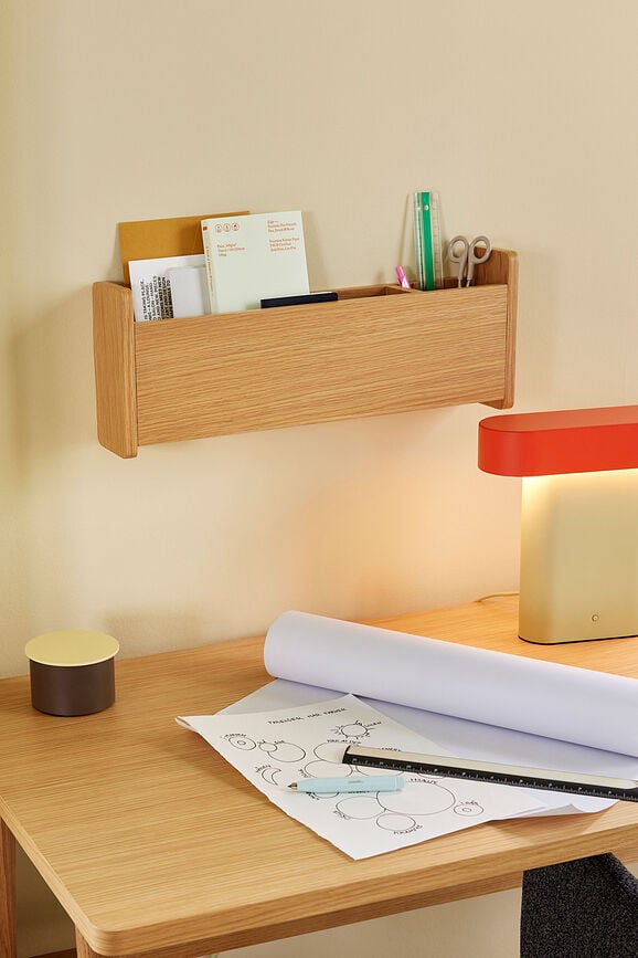 Lámpara de Mesa Sleek, marrón y gris