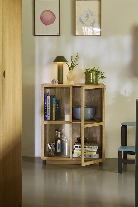 Lámpara de mesa Tower, 32 cm, roja