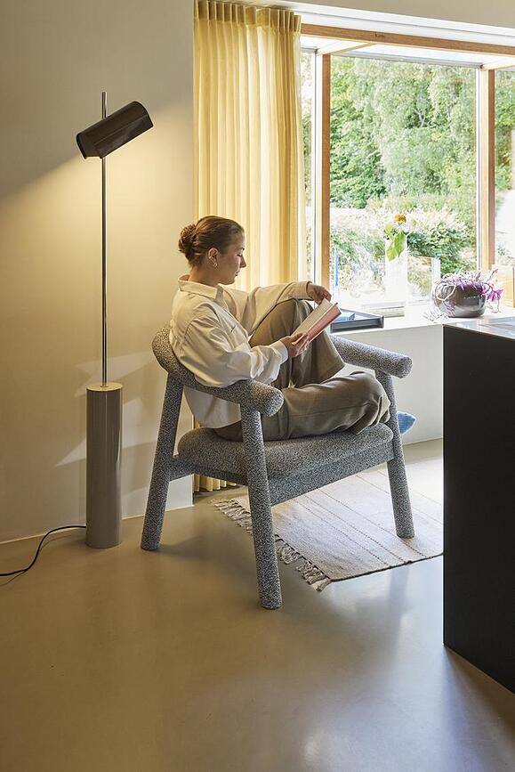 Lámpara de pie Reflector, 160 cm, naranja