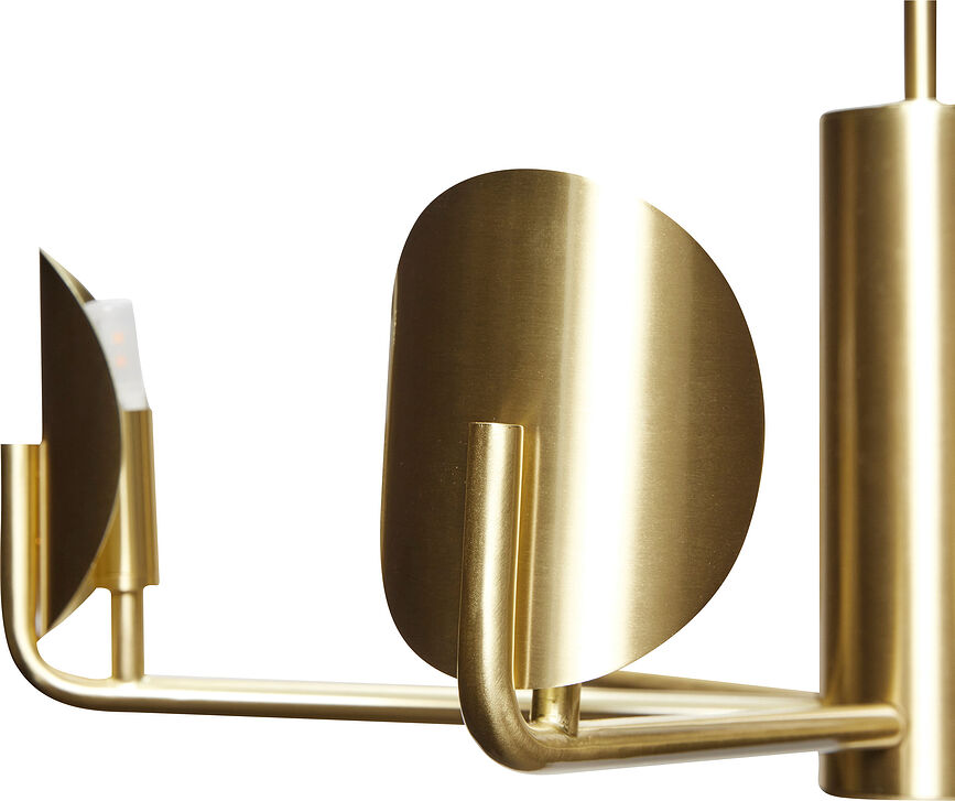 Lámpara de techo de latón Pomp, de seis luces