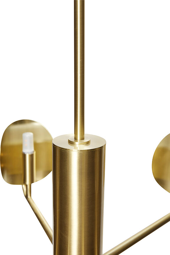 Lámpara de techo de latón Pomp, de seis luces