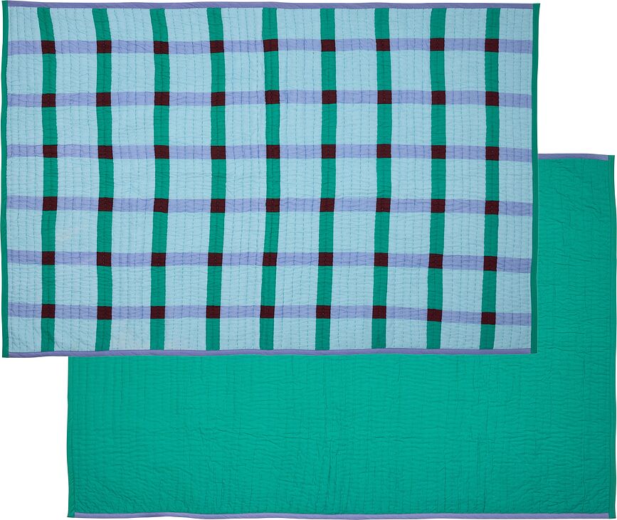 Manta de Picnic Tento, 140 x 200 cm, azul y verde