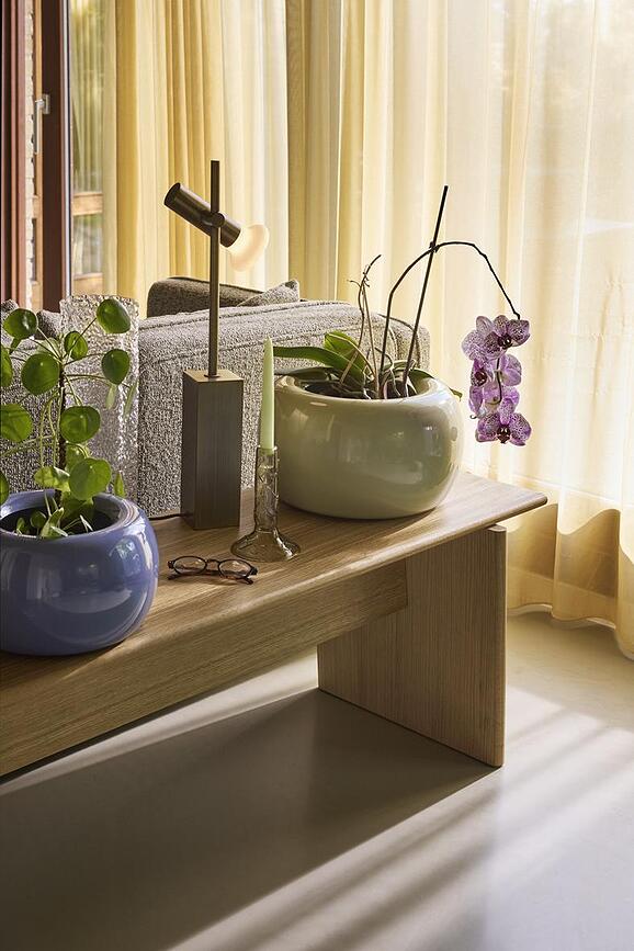 Maru Cache-Pots S, marron et bleus, Lot de 2