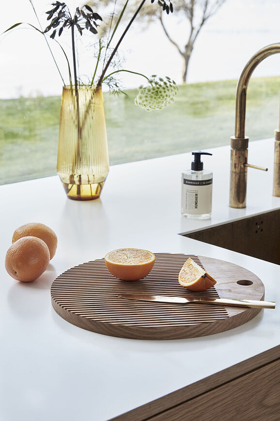 Monarch Deske za rezanje okrogle, hrastove, 2 kosa