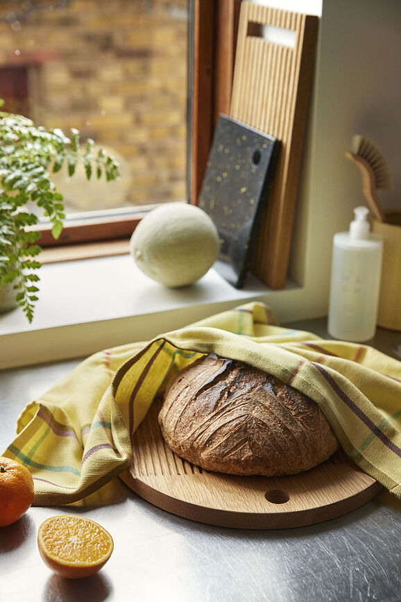 Monarch Deske za rezanje okrogle, hrastove, 2 kosa