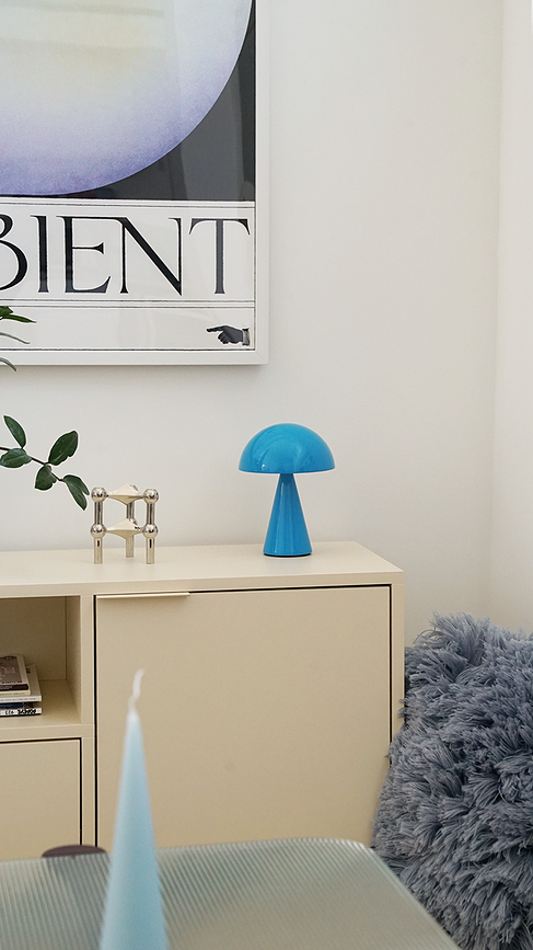 Mush Lampe de Table sans fil, 20 cm, rouge foncé