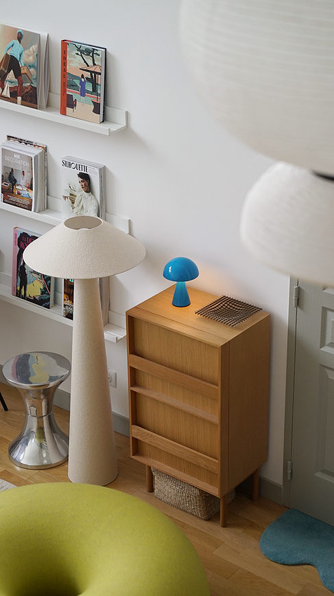 Mush Lampe de Table sans fil, 20 cm, rouge foncé