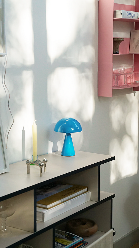 Mush Lampe de Table sans fil, 20 cm, rouge foncé