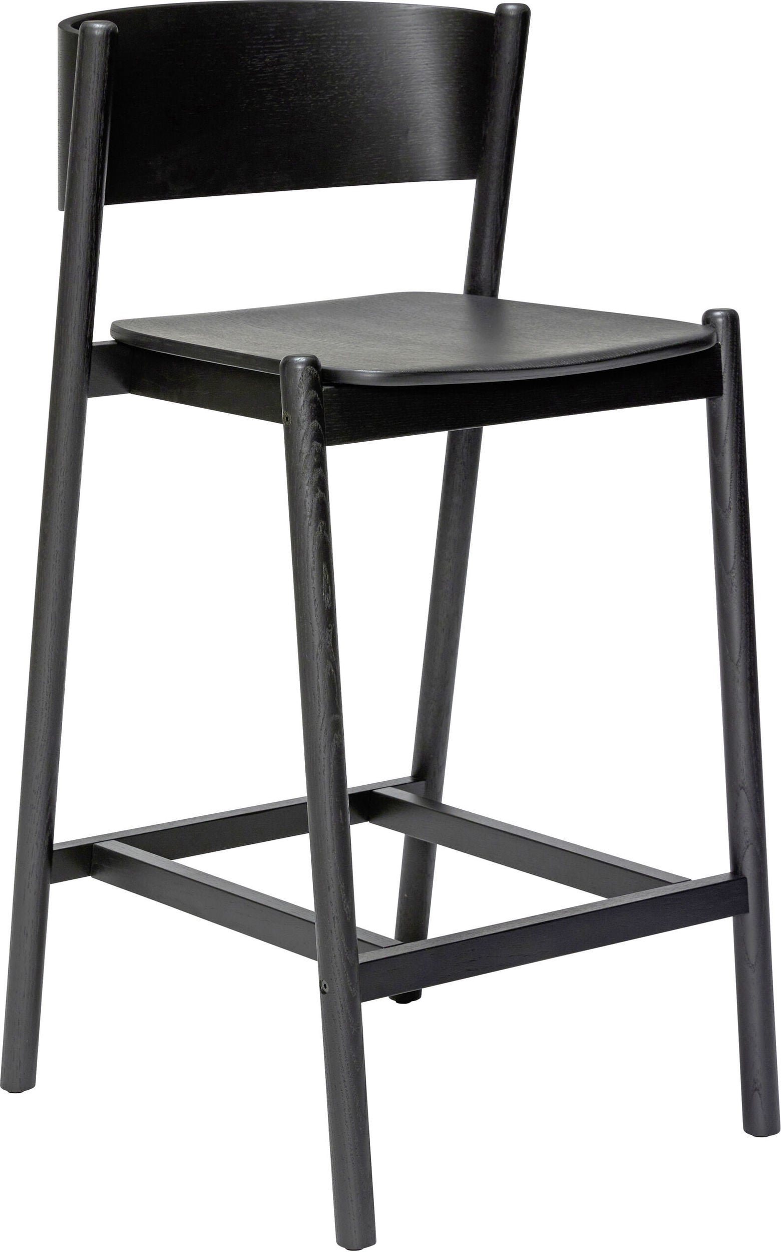 Oblique Barhocker 103 cm schwarze Eiche