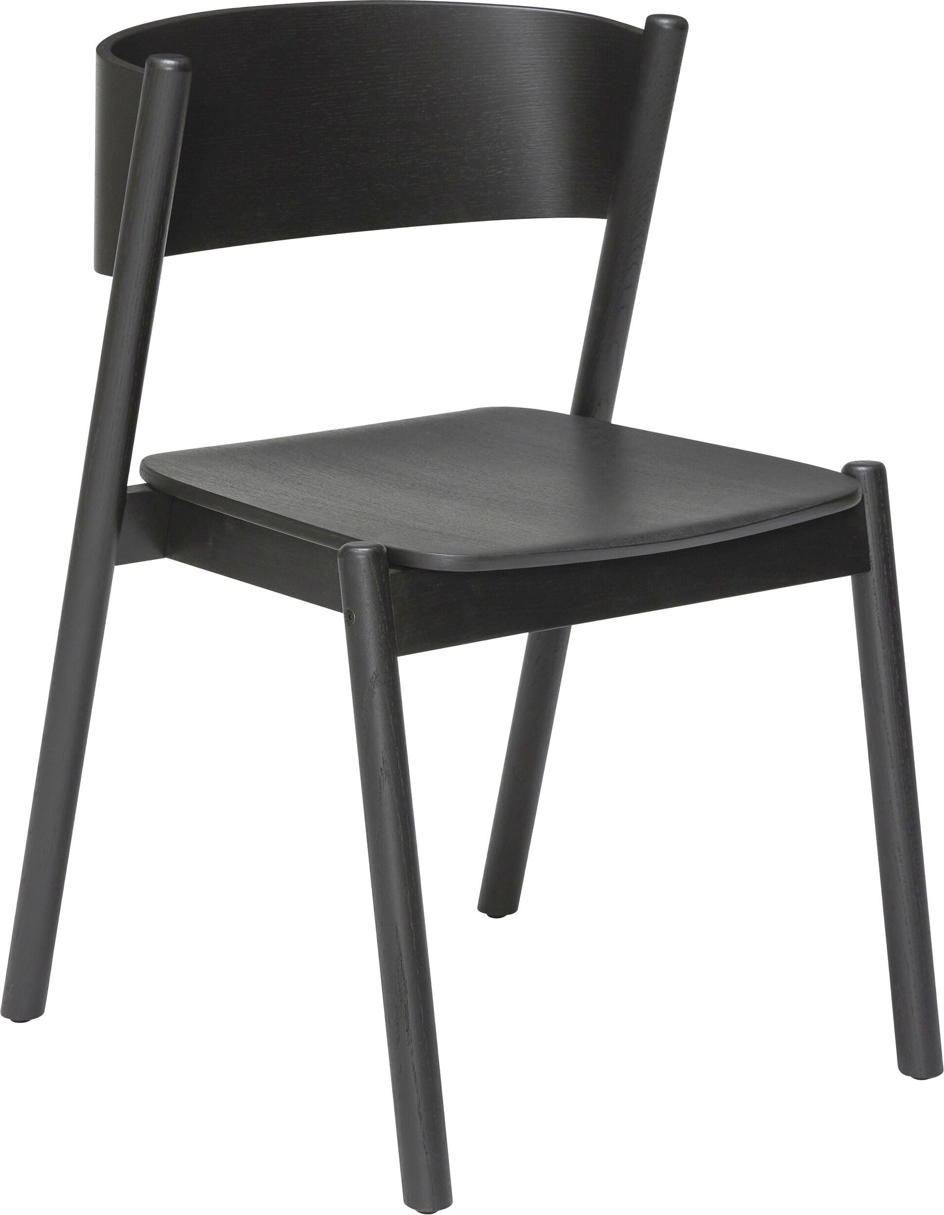 Oblique Stuhl schwarze Eiche