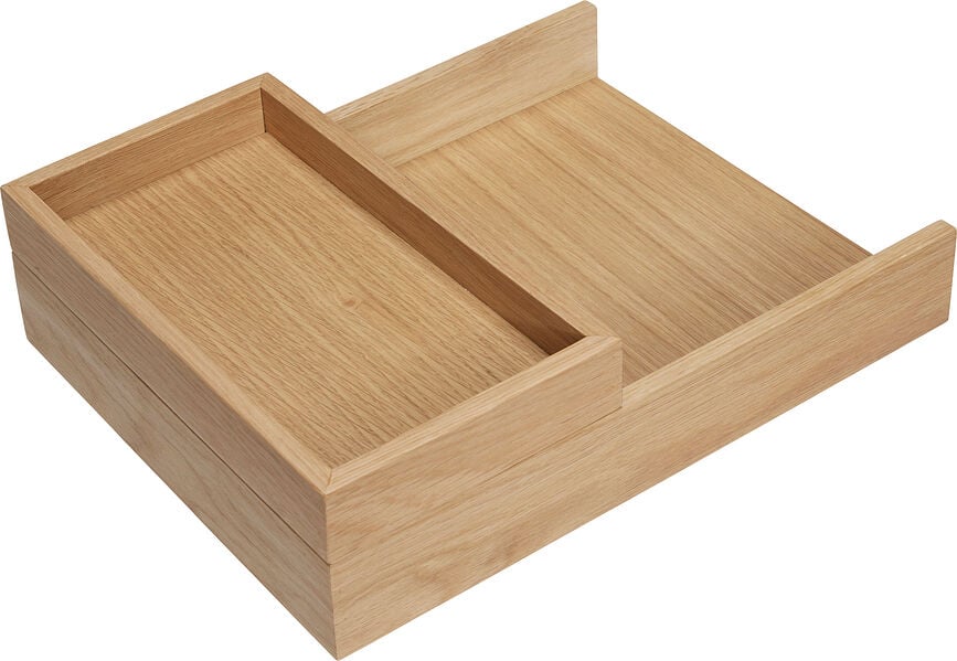 Organizador de escritorio de roble natural Rail, Set de 2 piezas