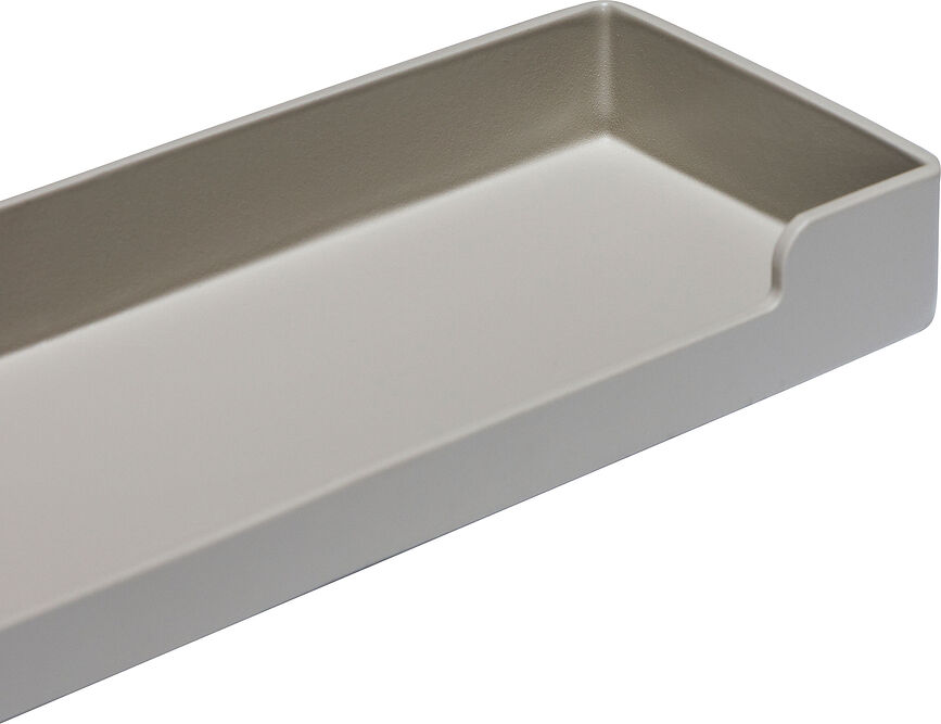 Organizador de escritorio District, rectangular, 17 cm, gris claro
