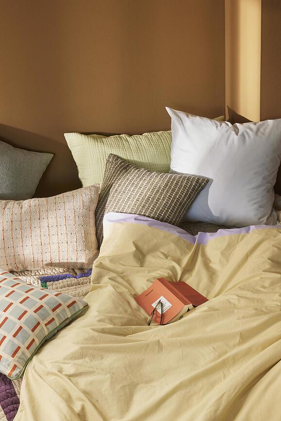 Ori Coussin Décoratif 50 x 50 cm, olive et beige