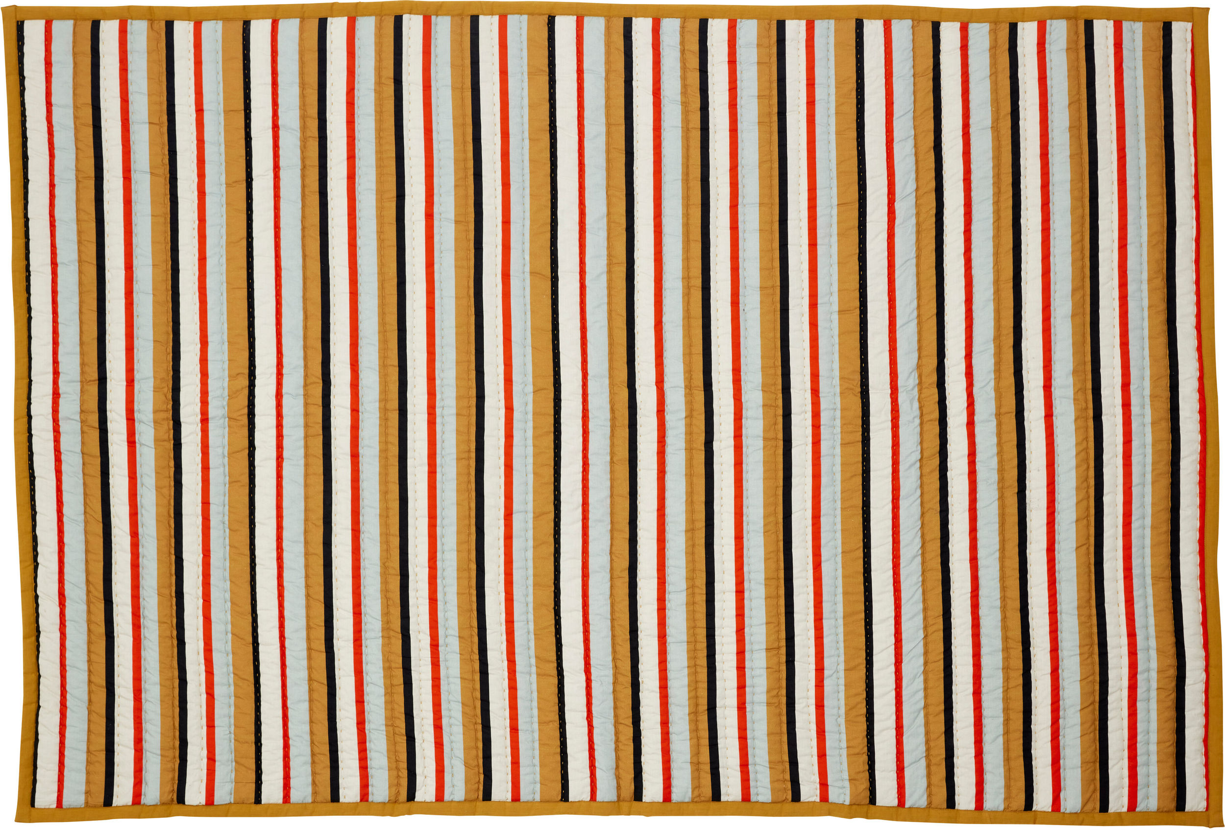Pavilion Decke 140 x 200 cm gestreift ockerfarbig