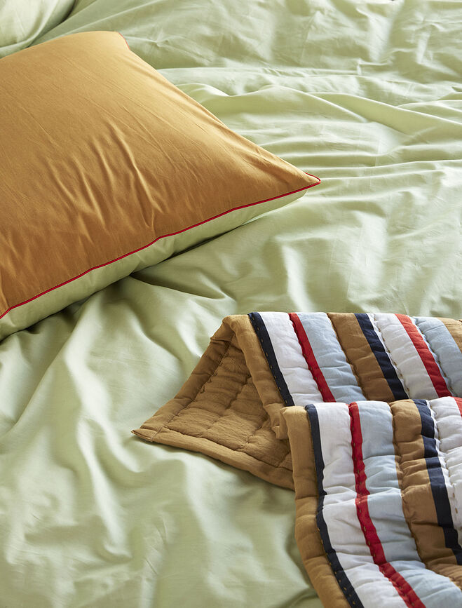 Pavilion Plaid à rayures, 140 x 200 cm, ocre