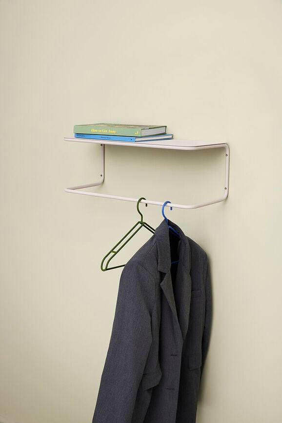 Perchero con Estante Welcome, 61 cm, color arena
