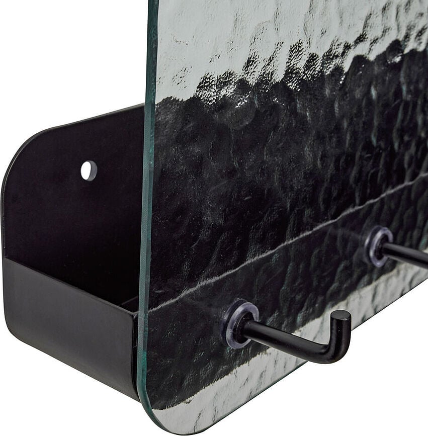 Perchero de Pared con Estante Shack, 60 cm, rojo