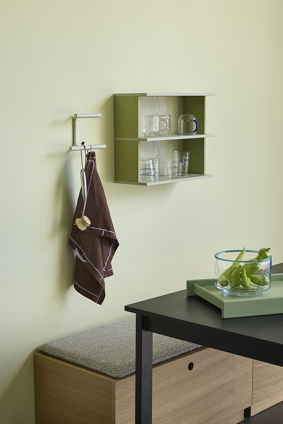 Perchero de Pared Hübsch Flip, rojo