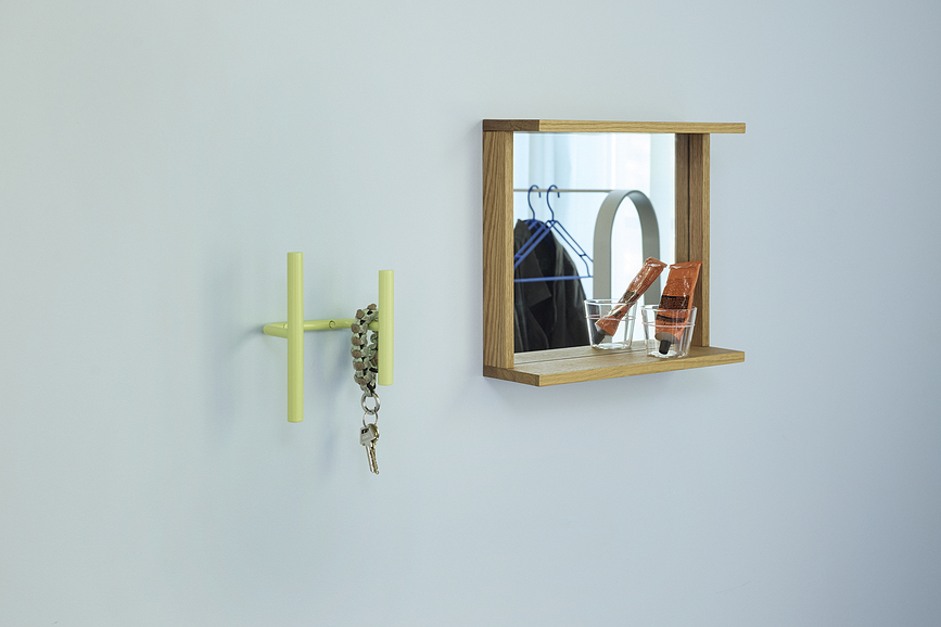 Perchero de Pared Hübsch Flip, rojo