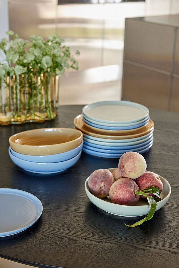 Plato hondo Amare, 23 cm, azul claro