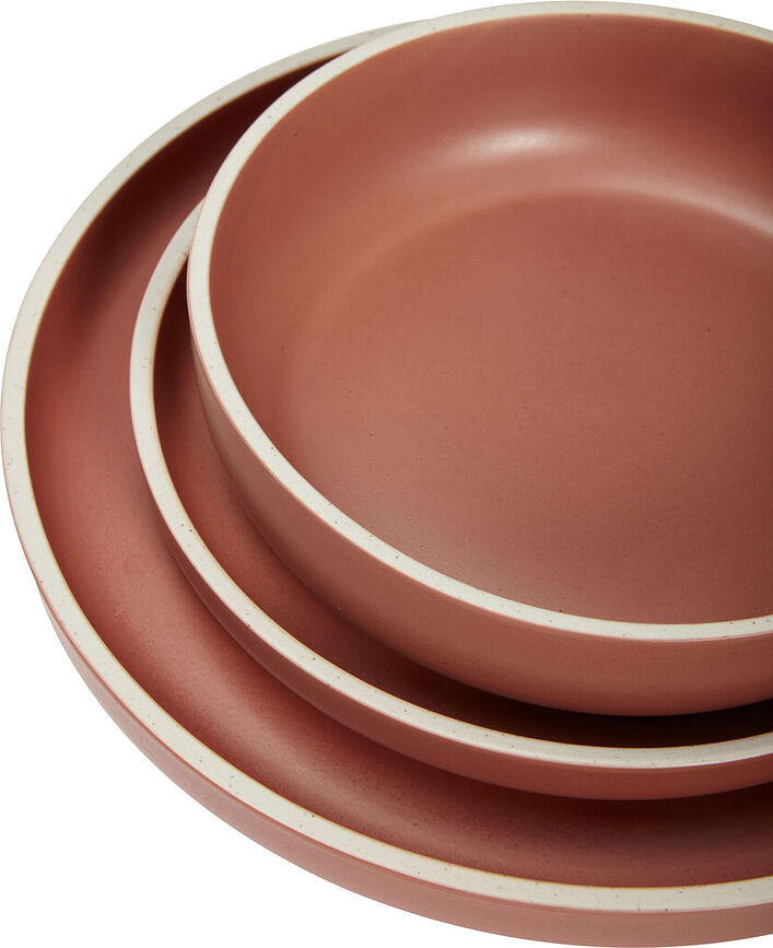 Platos cerámicos Hübsch, beige, 3 unidades