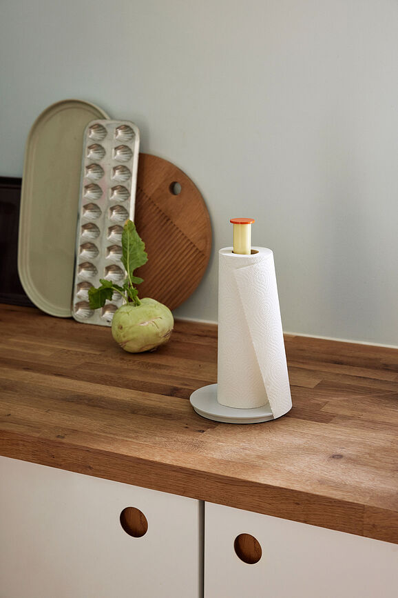 Play Stojalo za papirnate brisače, sivo-rumeno