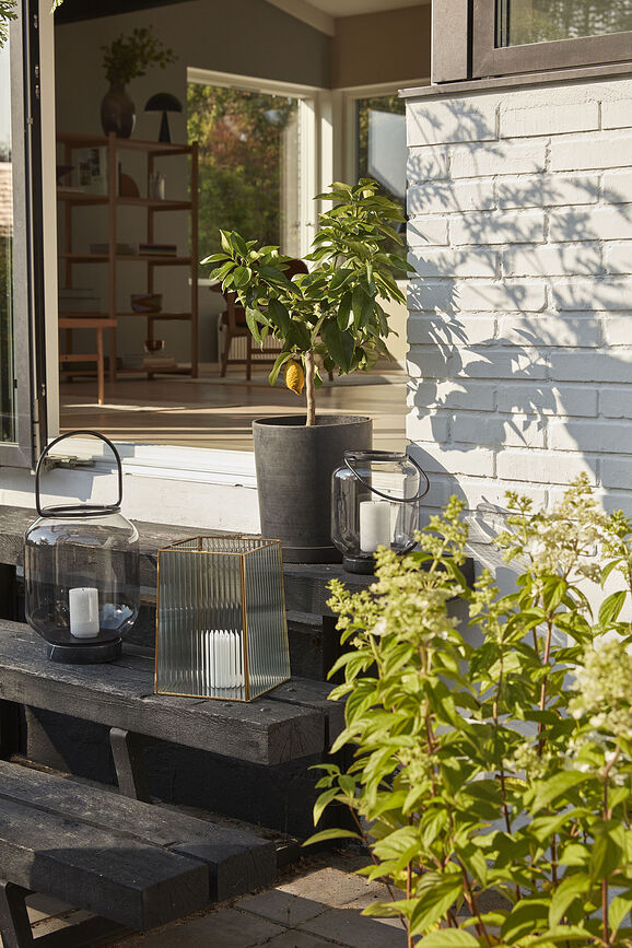 Podium Lončki črni, 2 kosa