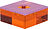 Portacandela per candele tealight Flux rosa-arancione