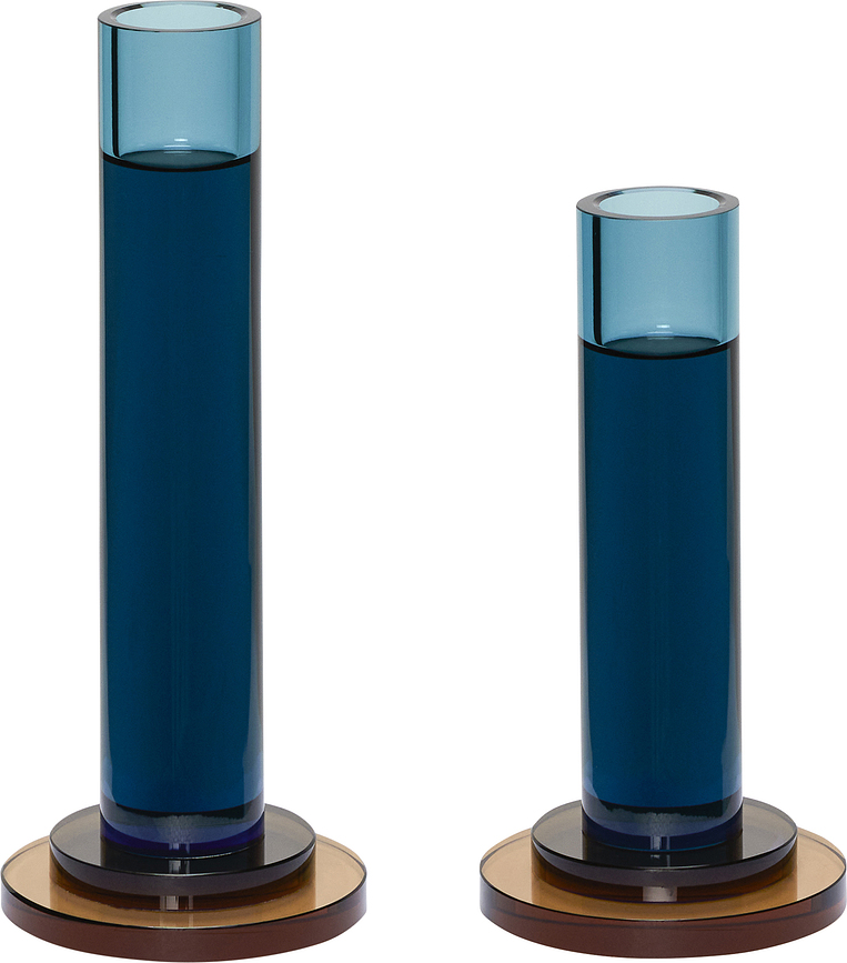 Portacandele per candele classiche Comet celeste 2 pz.