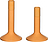 Portacandele per candele classiche Kindred arancione 2 pz.