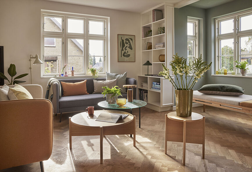 Portavelas Astro, 15 cm, marrón y amarillo