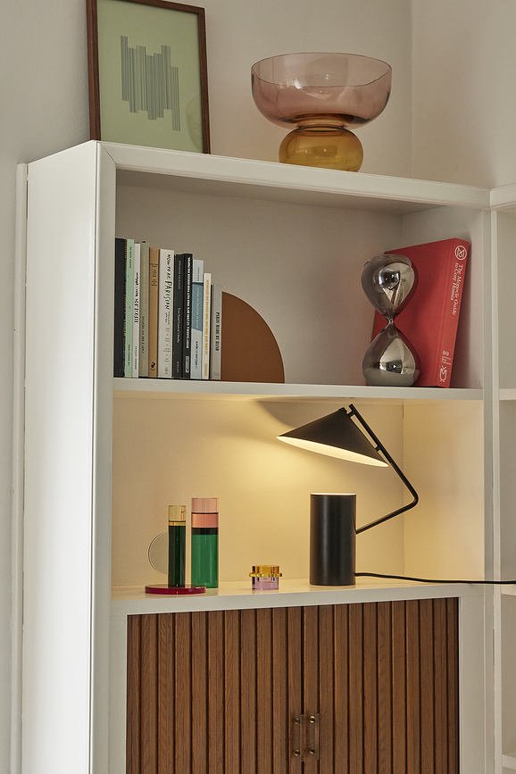 Portavelas Astro, 15 cm, marrón y amarillo